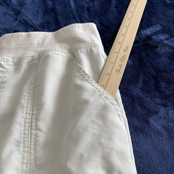 Soft Surroundings Pippa Pants Womens Medium Petite Metro Snap Hem White Beachy - Picture 6 of 9